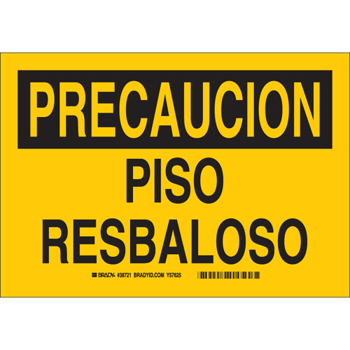 SPANISH CAUT SLIPPERY FLOOR 38721