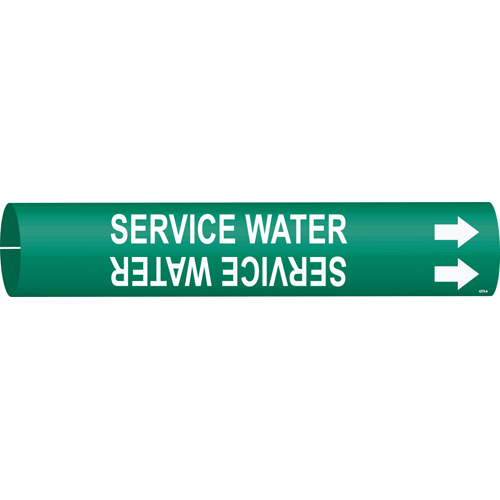 Service Water Pipe Marker  Fits Pipes 0 75  Dia  Thru 1 375  Dia 4270 A