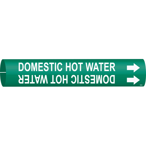 Domestic Hot Water Pipe Marker  Fits Pipes 4  Dia  Thru 6  Dia 4316 D