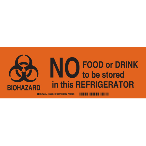 B555 3 5X10 BLK ORG NO FOOD OR DRINK    46836