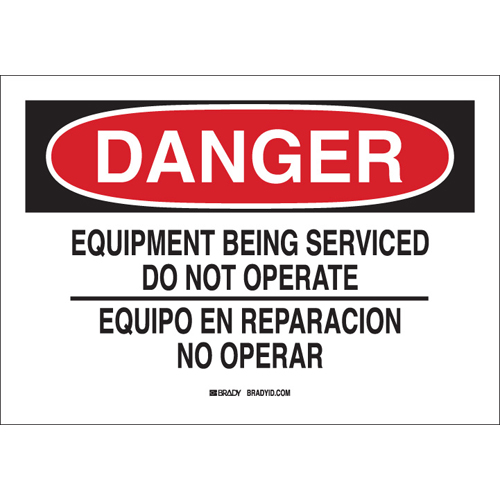 Lockout Warning Sign  English Spanish 50270