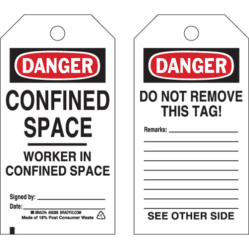 Confined Space Tags 50286