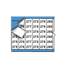Consecutive Numbers Wire Marker Card WM 275 299 PK