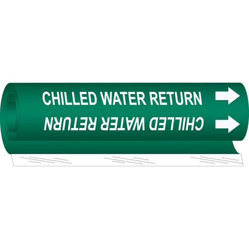 Chilled Water Return Pipe Marker  26  H x 12  W  Fits Pipes 2 5  Dia  Thru 7 875  Dia  5647 II