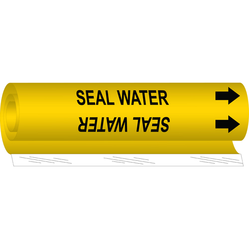 Seal Water Pipe Marker  9  H x 8  W  Fits Pipes 1 5  Dia  Thru 2 375  Dia 5757 I