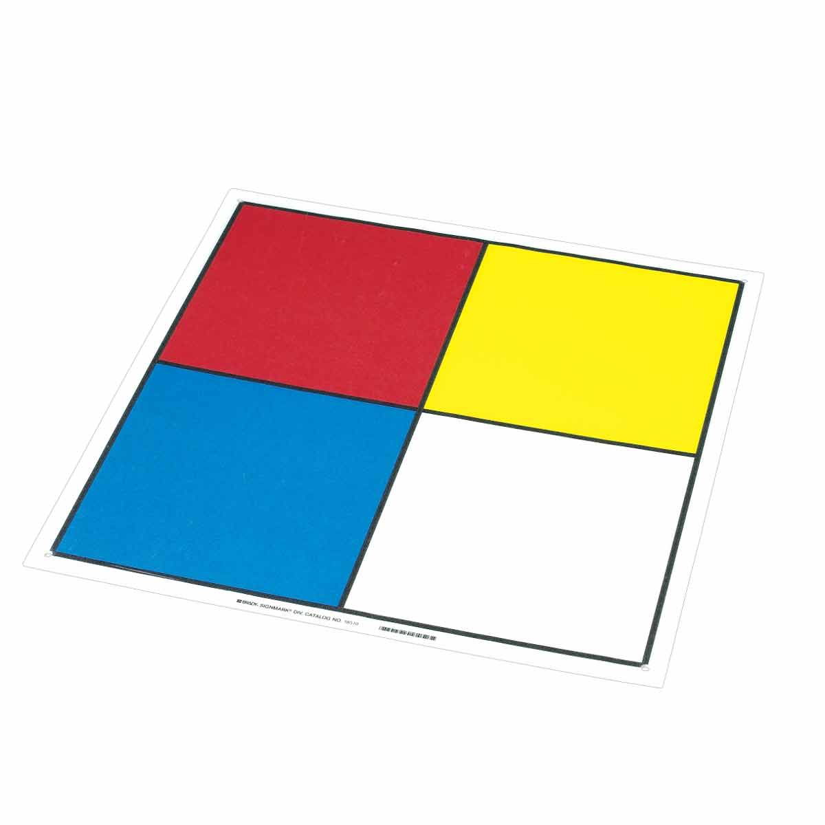 NFPA Placard Sign  11  H x 11  W x 0 1  D 58656
