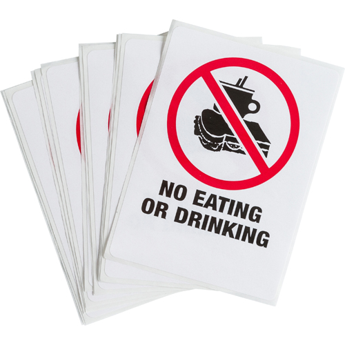 PRINZING HAZARD ID NO EATING OR DRINKING 596 7