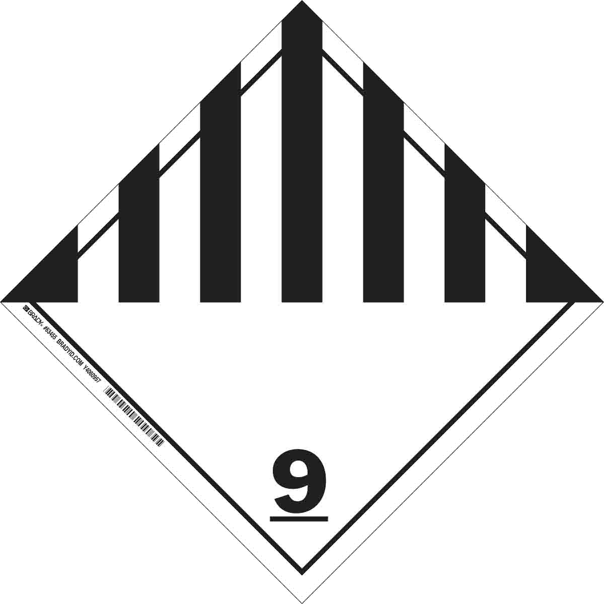 9 Sign  10 75  H x 10 75  W x 0 024  D  Paper 63455