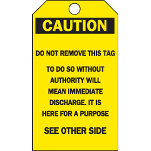 Blank Accident Prevention Tags 65348