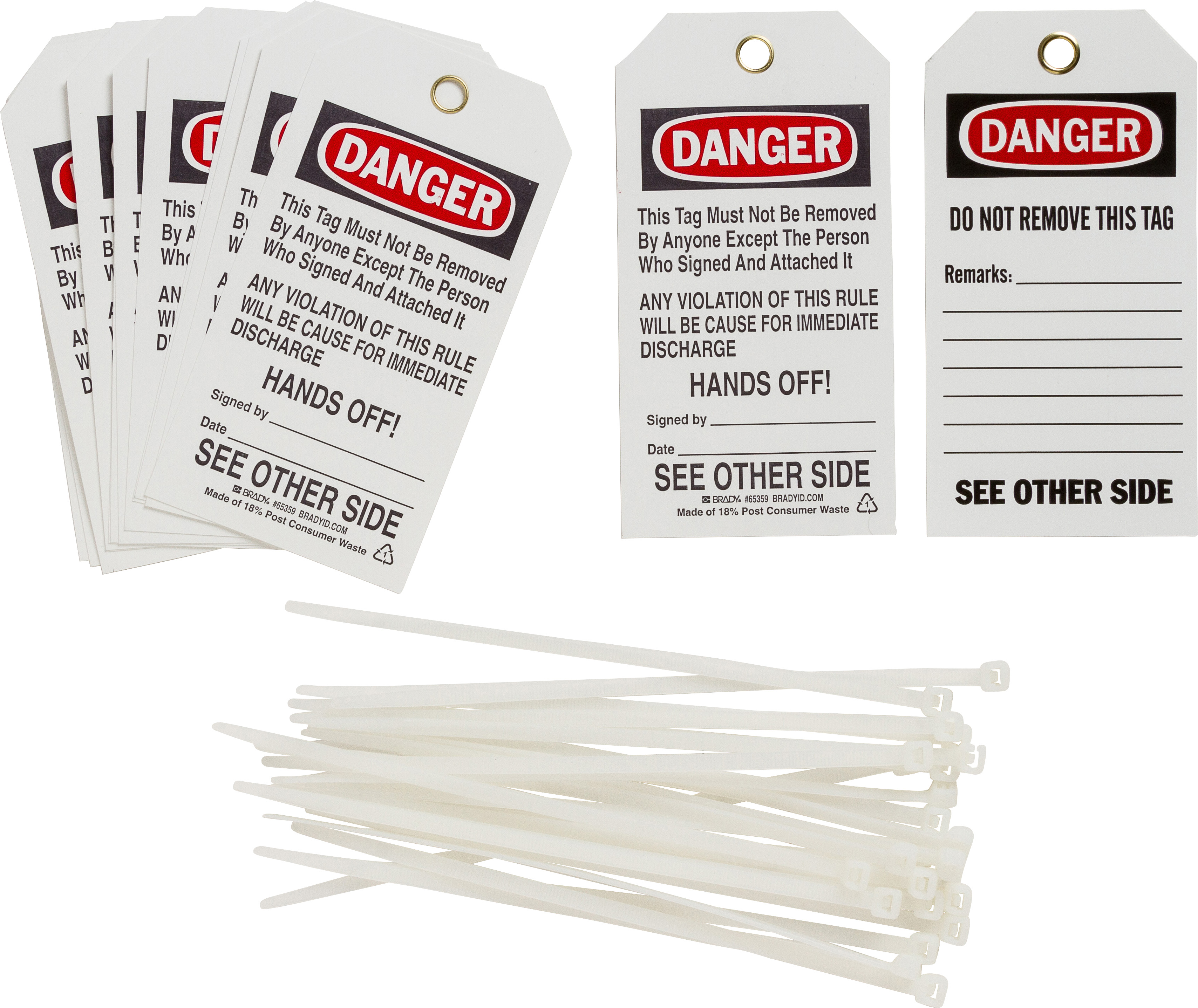 B851 5 75HX3 BK RD WH 2 SIDE REV A 25 Pk 65359