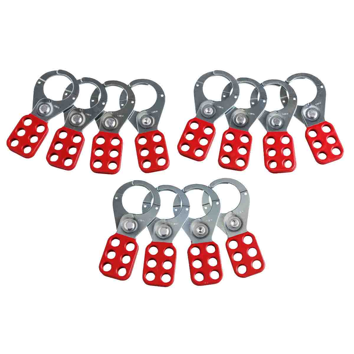 Steel Group Hasps  1 5  Diameter Jaws  Pack 12 65376