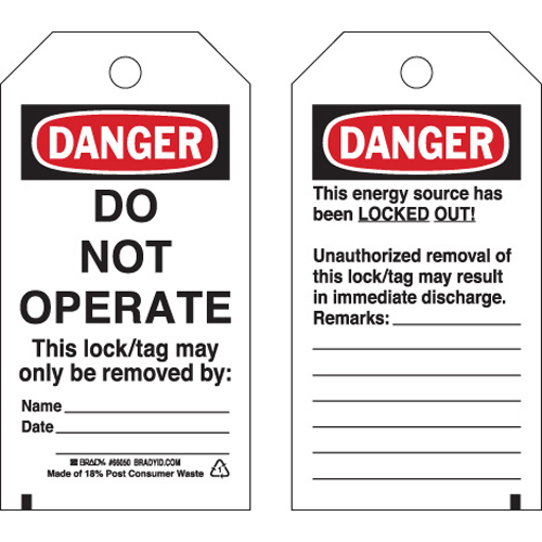 Lockout Tags 66050