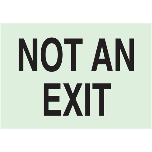Glow in the Dark Exit   Directional Sign 73545