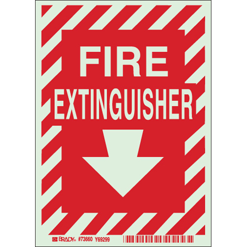 B324 7X5 RED GLOW MCMASTER   FIRE EXTING 73660