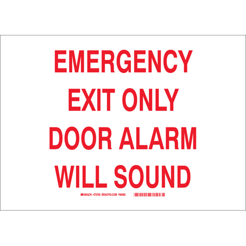 B120 10X14 EMERGENCY EXIT ONLY     73793