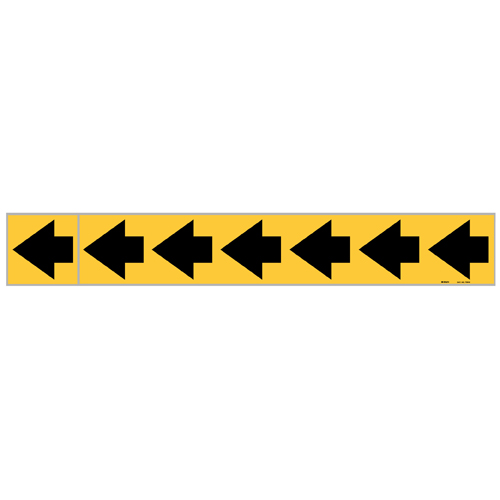 Economy Pipe Markers To Go  2  H x 12  W  Black on Yellow 73948