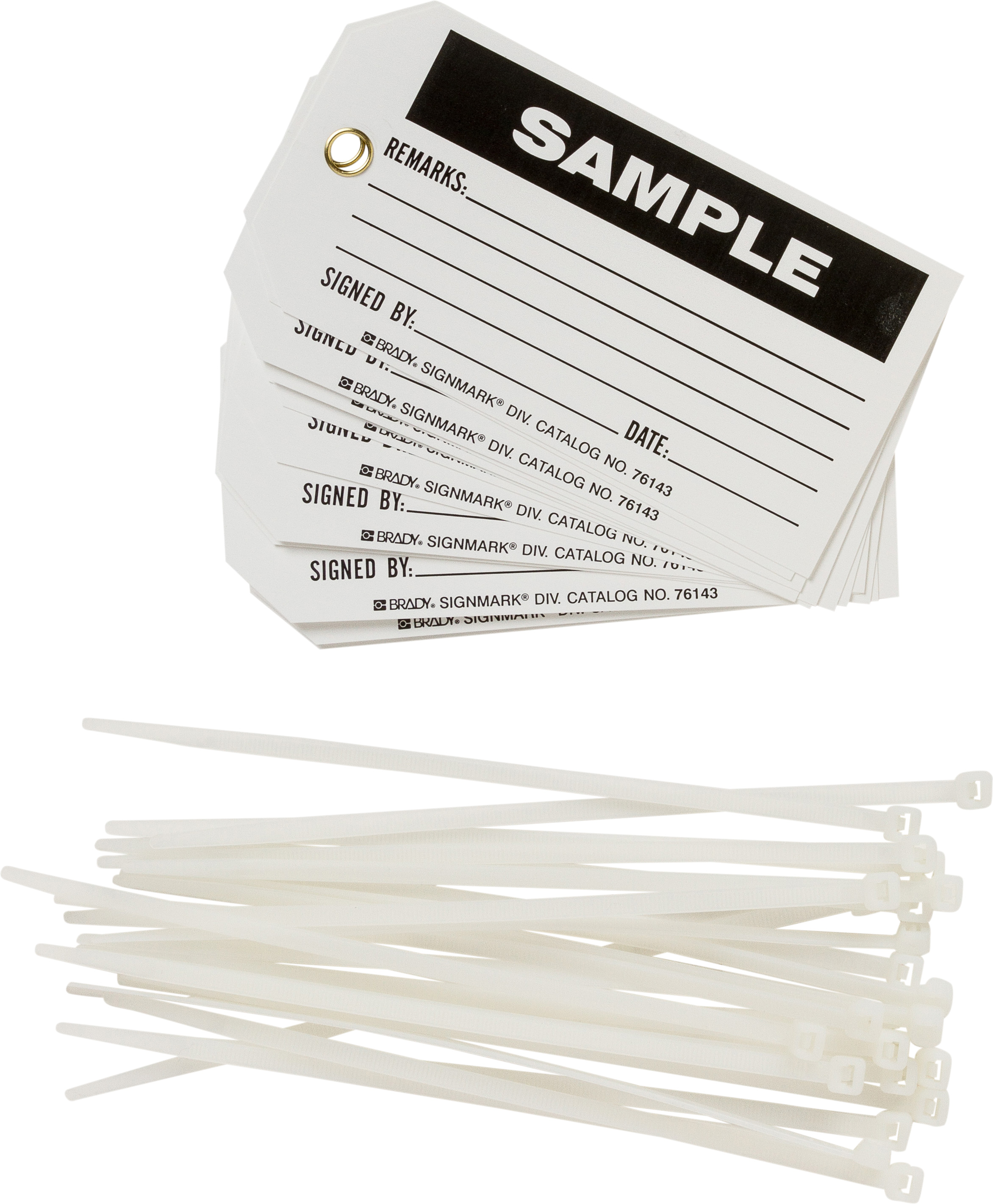 B851 5 75X3 BLK WHT 1 SIDED 25 PackageG 76143