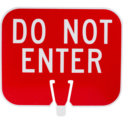 Traffic Cone Snap On Signs  10 5  H x 12 75  W x  06  D  Red White 80117
