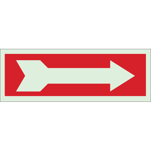 Glow in the Dark Exit   Directional Sign 80201
