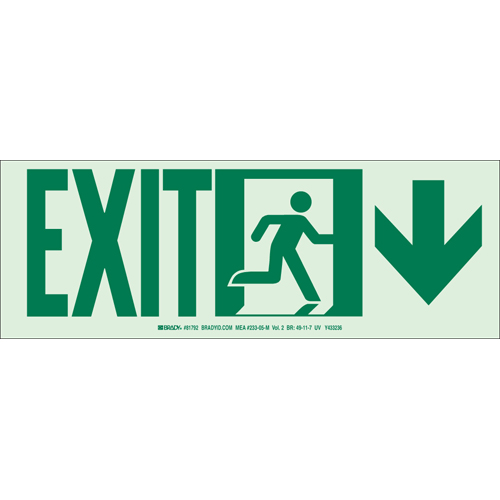 Glow In The Dark Safety Guidance Sign 81791