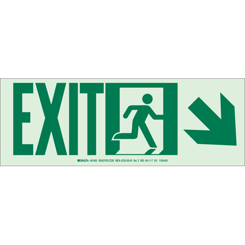 Glow In The Dark Safety Guidance Sign 81802