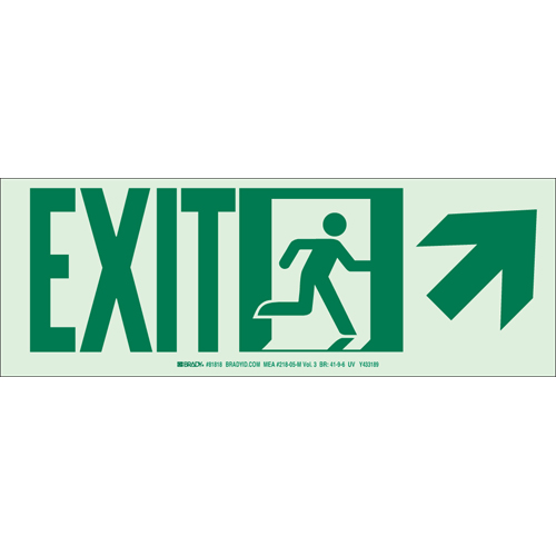 Glow In The Dark Safety Guidance Sign 81818