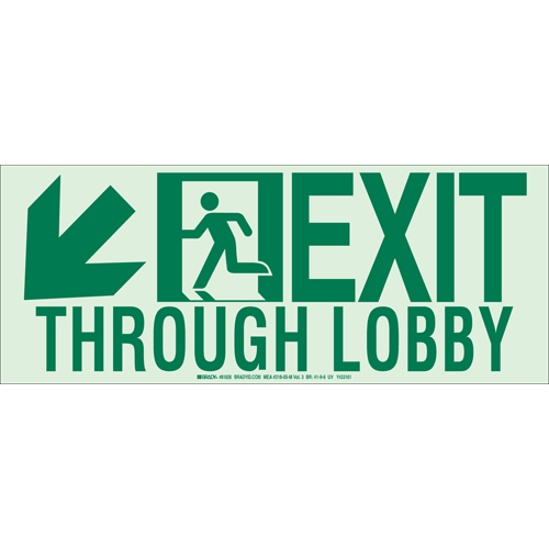 Glow In The Dark Safety Guidance Sign 81827