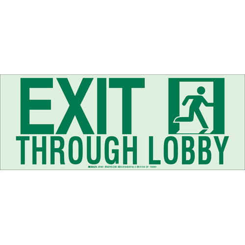 Glow In The Dark Safety Guidance Sign 81831