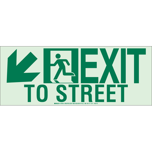 Glow In The Dark Safety Guidance Sign 81839