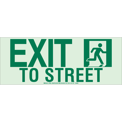 Glow In The Dark Safety Guidance Sign 81843