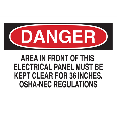 Electrical Hazard Sign 84859