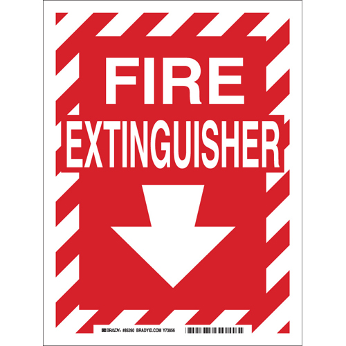 B302 12X9 WHT RED FIRE SIGN 85260