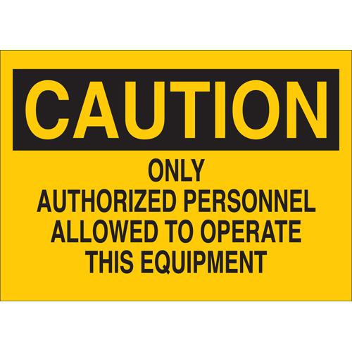 Machine   Operational Sign 42444