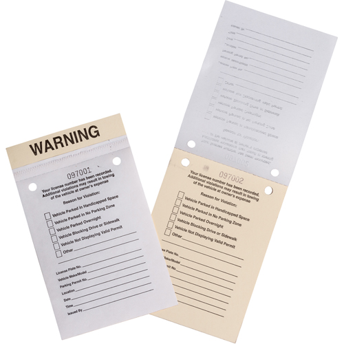 PARKING VIOLATION TAGS 86352