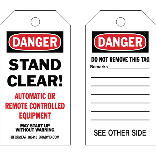 Accident Prevention Tags 86410