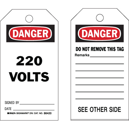 Accident Prevention Tags 86420