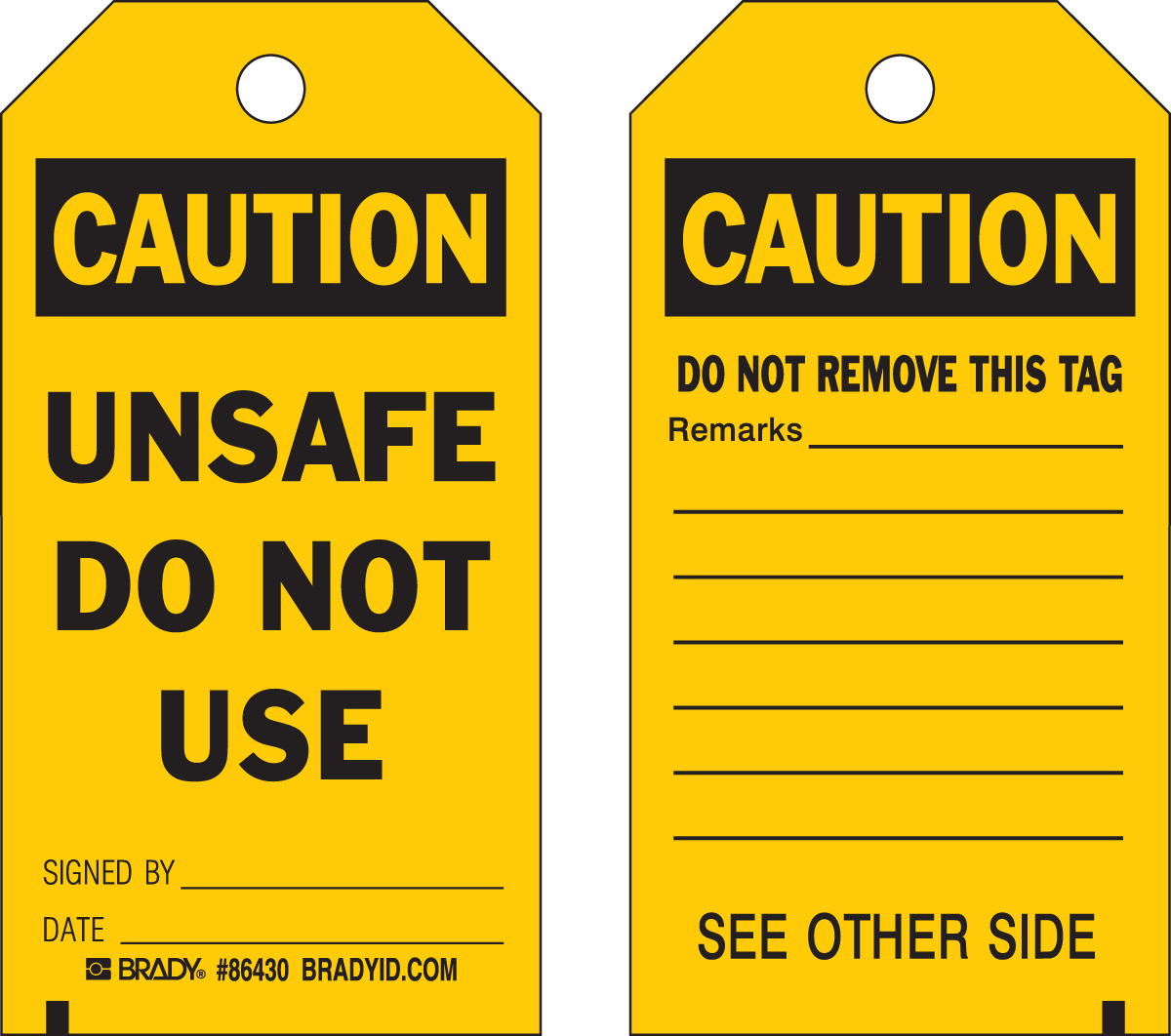 Accident Prevention Tags 86430