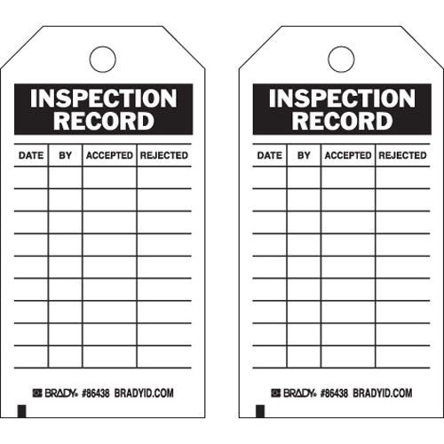 Inspection   Material Control Tags 86438