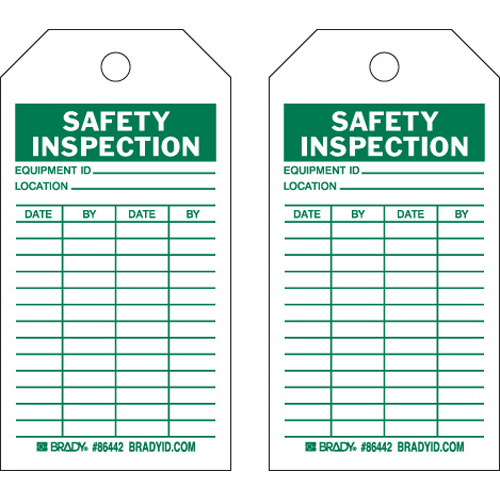 Safety Inspection Tags 86666