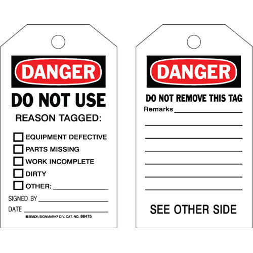 Accident Prevention Tags 86475