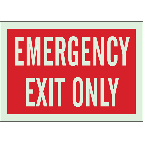 Glow in the Dark Exit   Directional Sign 90616