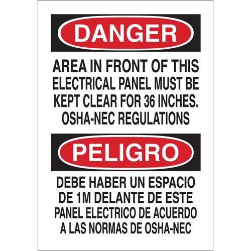 Bilingual sign 90543