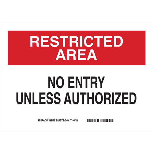 Security Area Sign 95472