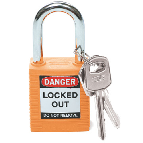 Nylon Lockout Padlock  Orange  Each 99576