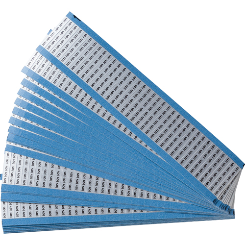 Solid Numbers Wire Marker Card AF 6 PK