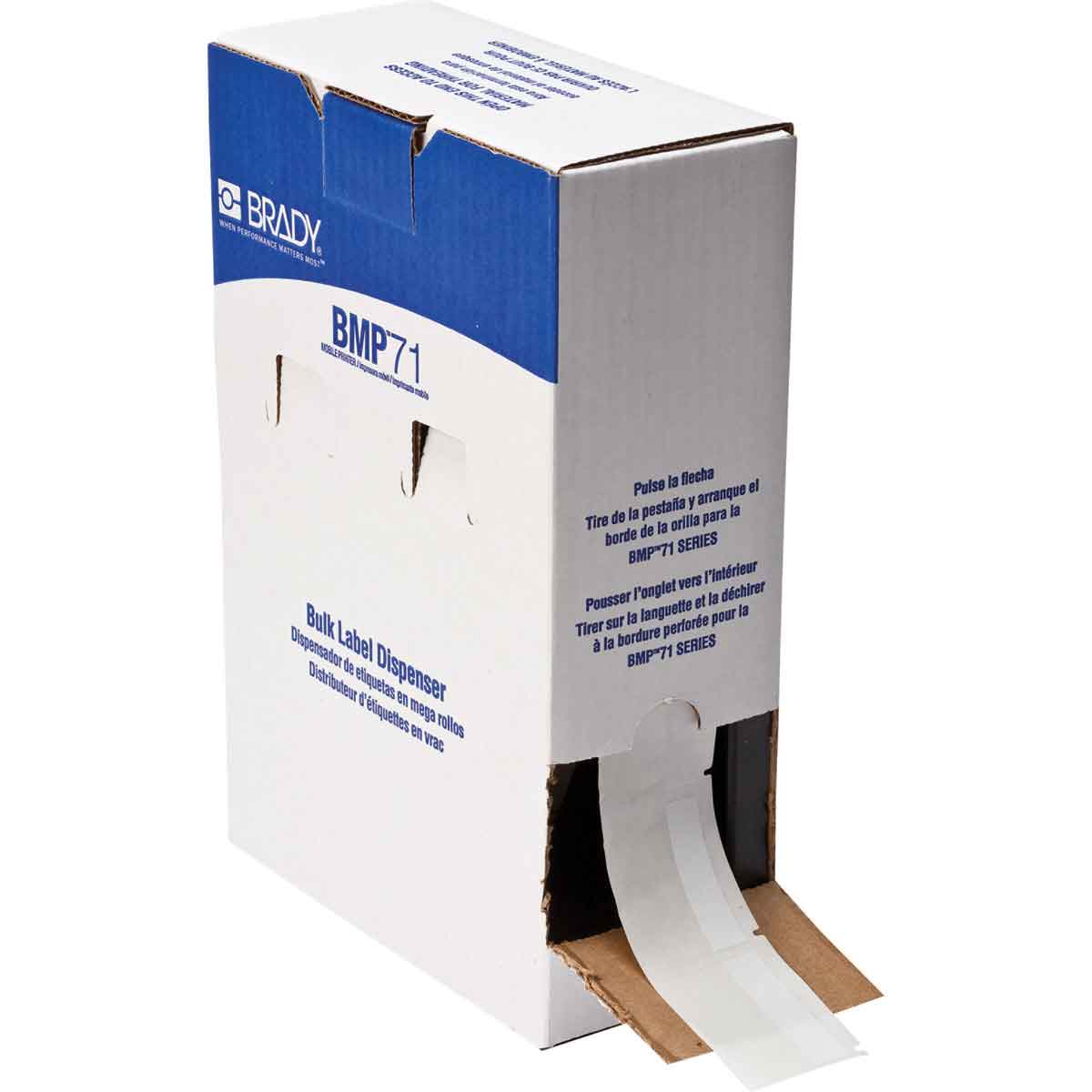 Self Laminating Vinyl Wrap Around Labels 1 5 in H x 2 in W WT  Clear RL 1000 BM 107 427