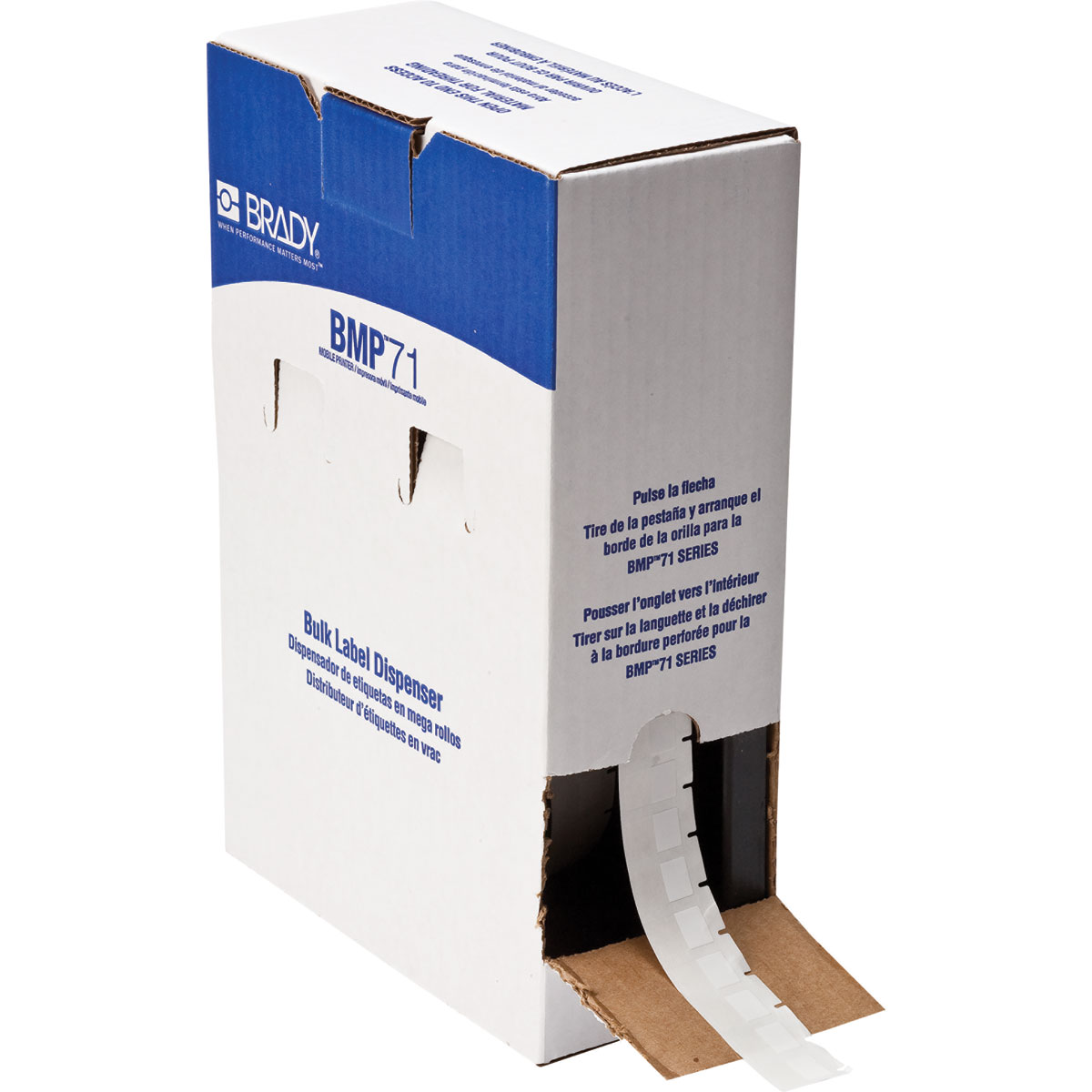 Self Laminating Vinyl Wrap Around Labels 0 75 in H x 0 5 in W WT  Clear RL 5000 BM 11 427