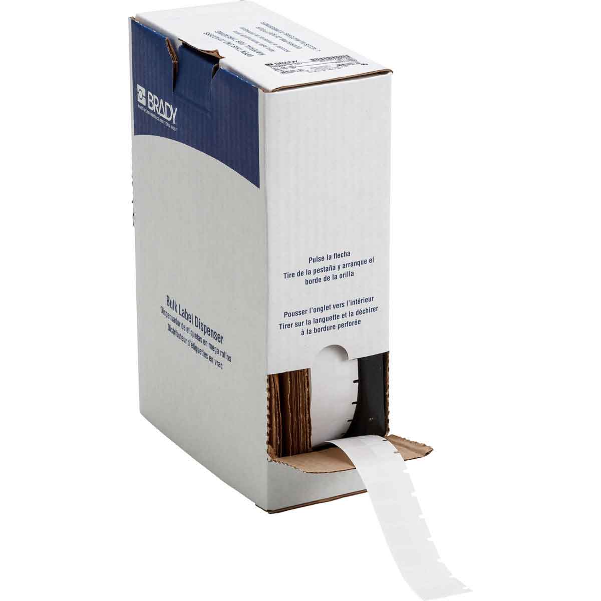 Self Laminating Vinyl Wrap Around Labels 1 in H x 0 5 in W WT  Clear RL 5000 BM 17 427