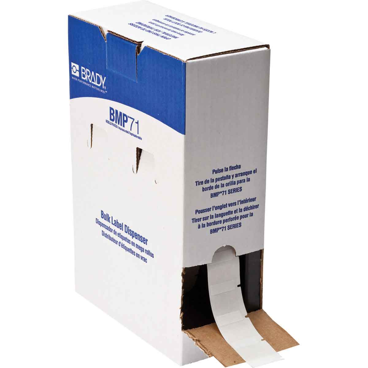 Self Laminating Vinyl Wrap Around Labels 1 in H x 1 in W WT  Clear RL 2500 BM 19 427