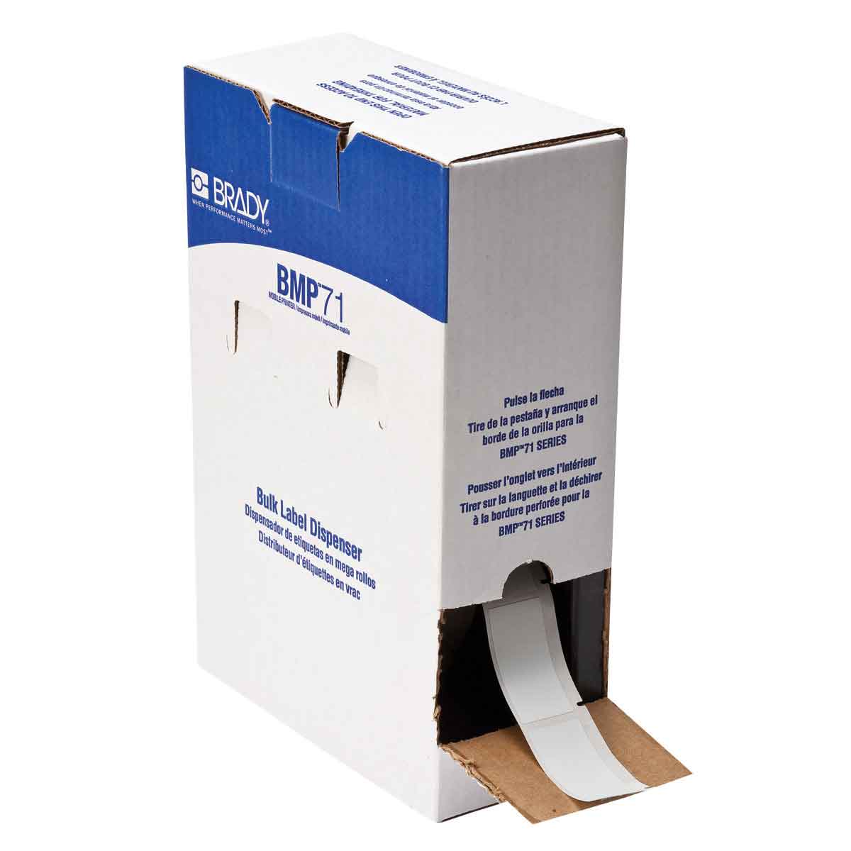 Self Laminating Vinyl Wrap Around Labels 2 5 in H x 1 in W WT  Clear RL 1000 BM 21 427